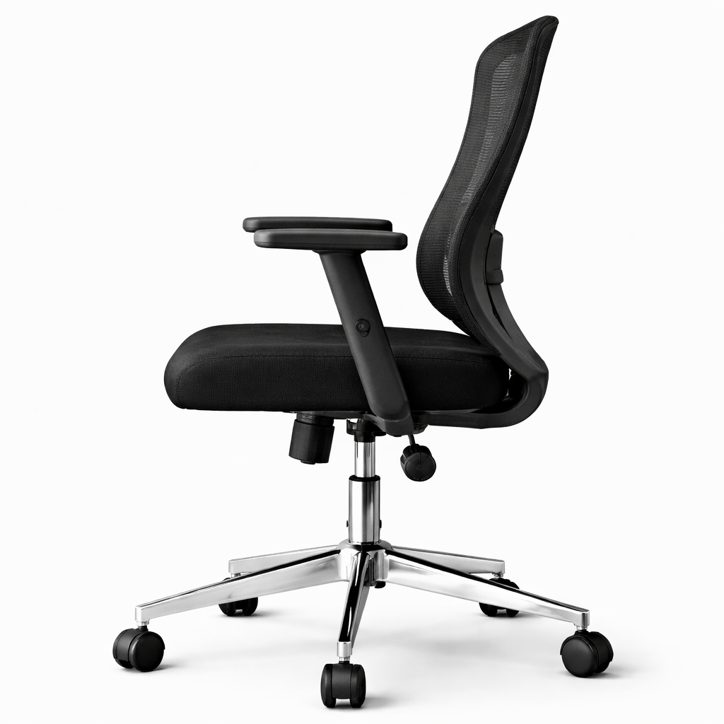 Comfortable Ergonomic Mesh Office Chair, High Back Computer Chair with 3D Adjustable Armrests and Lumbar Support for Home and Office, Black LY-M1541C-2 OFFICE CHAIR