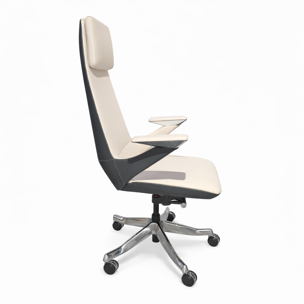 Furalux Solid Beige Executive Ergonomic Office Chair – Model OC‑93C