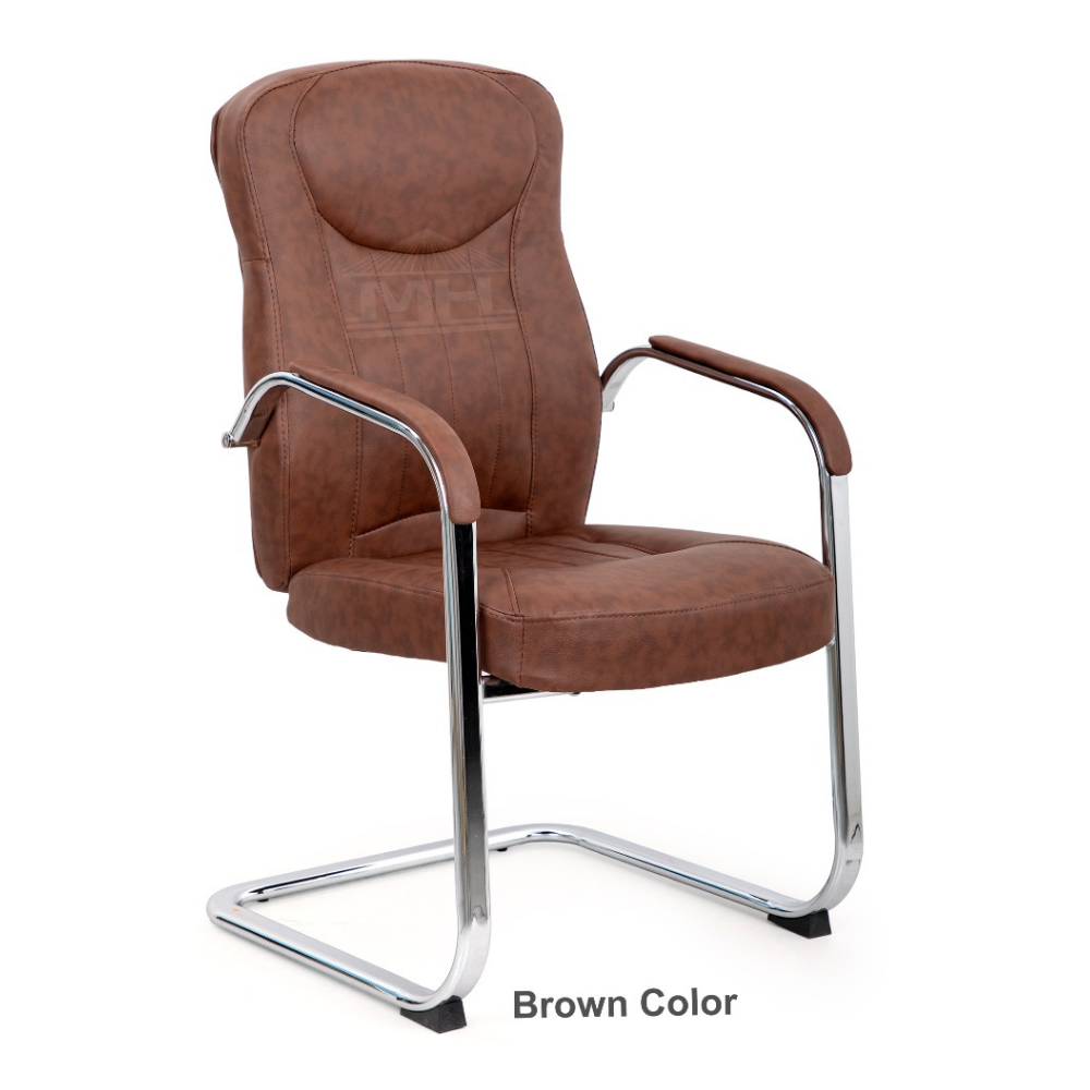 Furalux Aero Motion MH‑707V Executive Visitor Chair, Black,  Brown, Beige