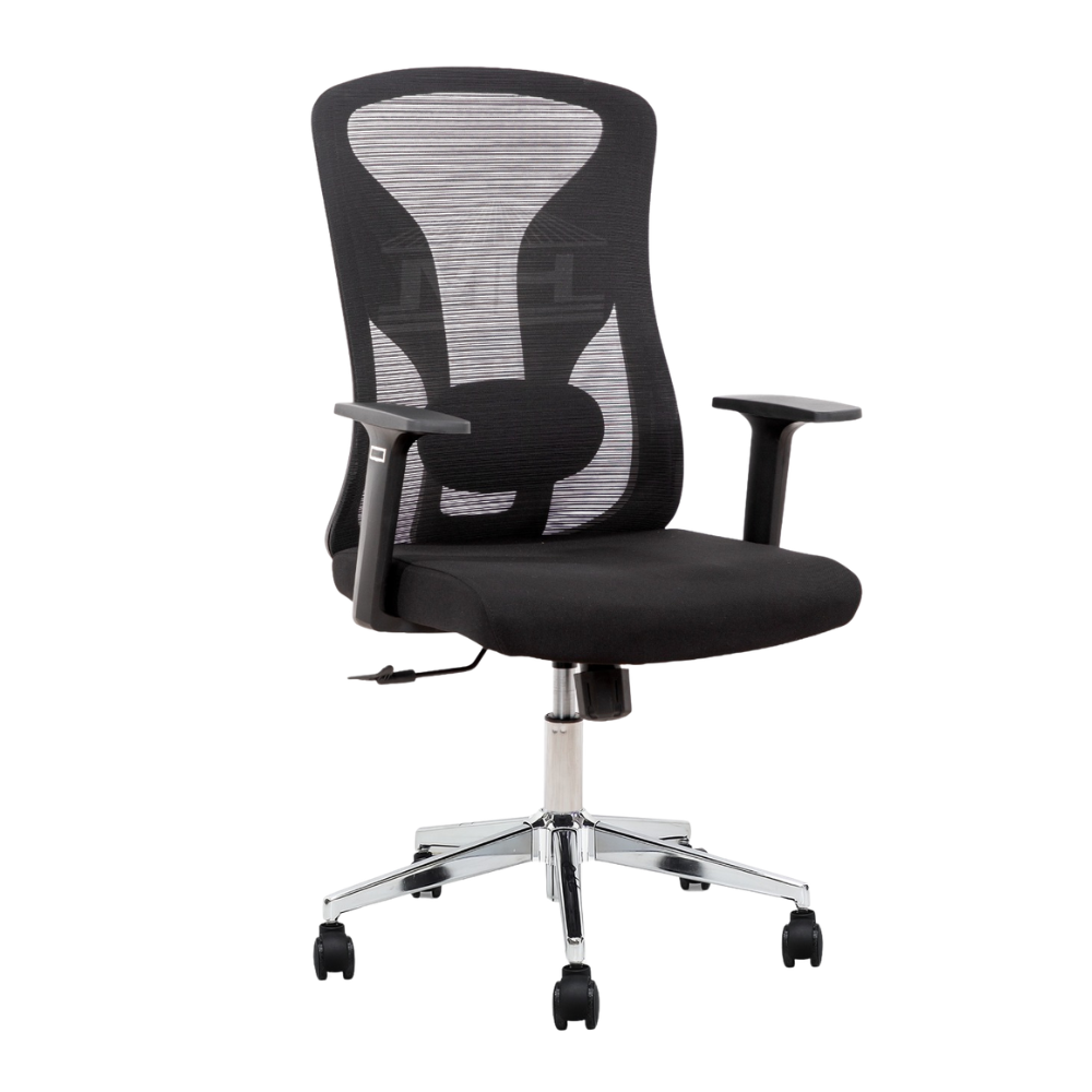 Furalux MH‑837 Ergonomic Mesh Office Chair with Lumbar Support – Black, Grey