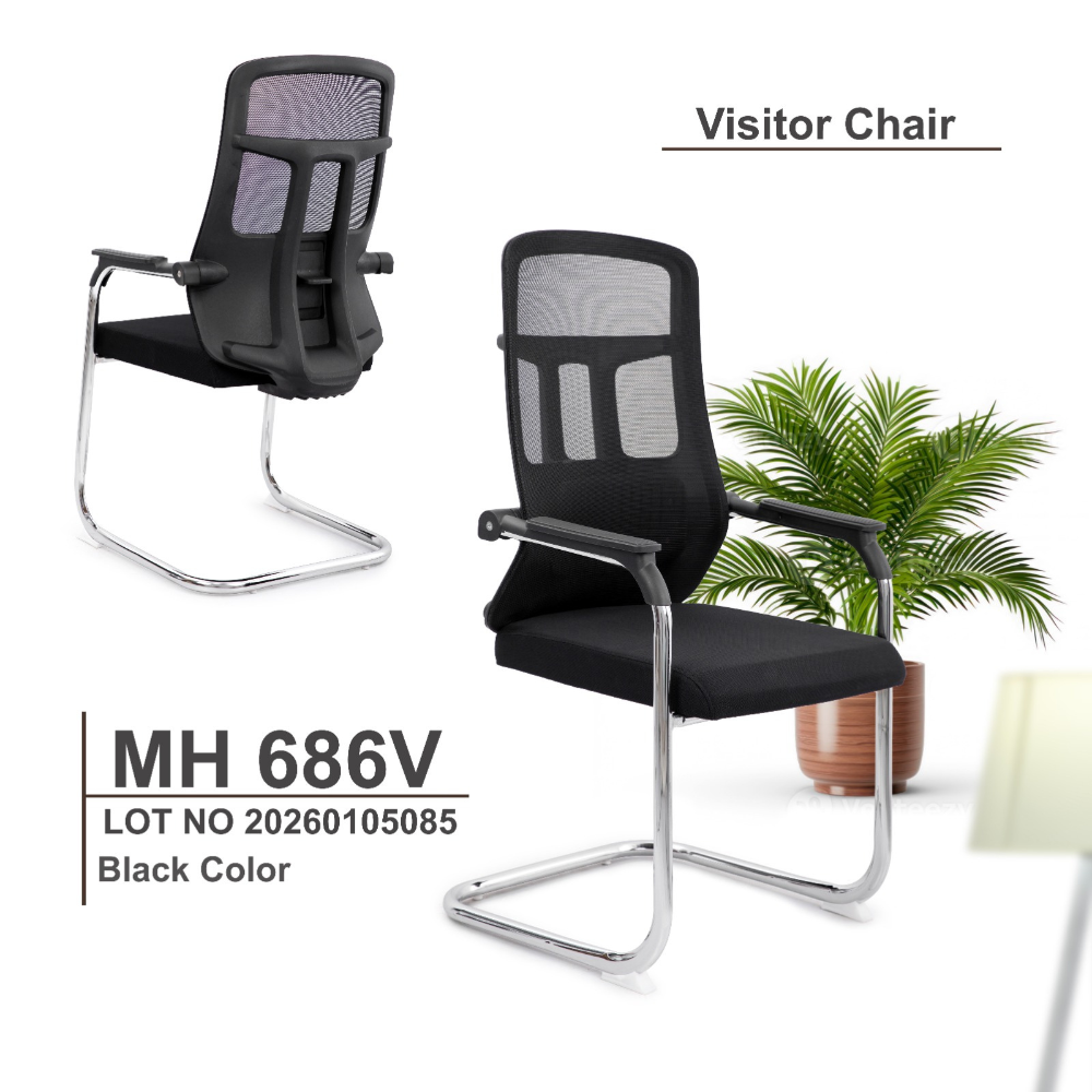Furalux AeroMesh MH‑686V Visitor Office Chair  – Modern Office Guest Seating