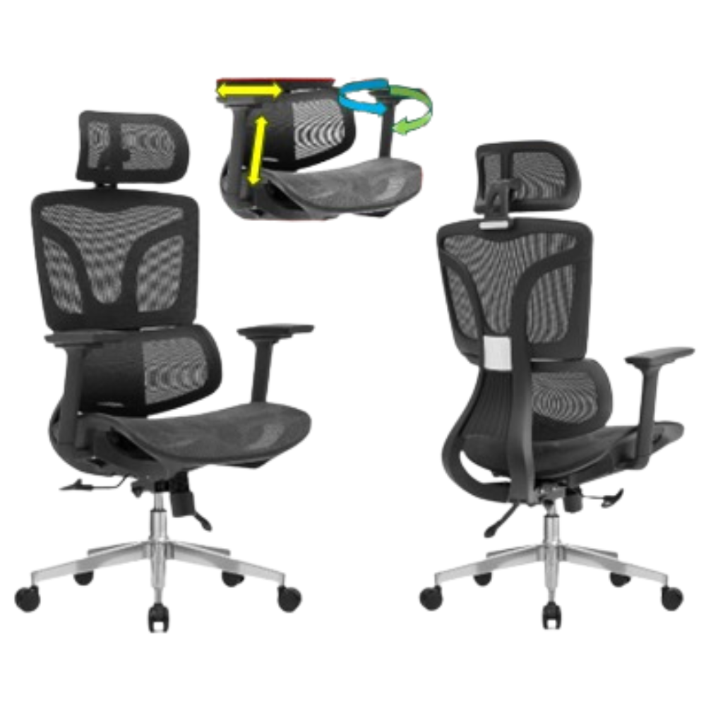 Furalux FR A‑217 Ergonomic Mesh Office Chair (4D Armrests)