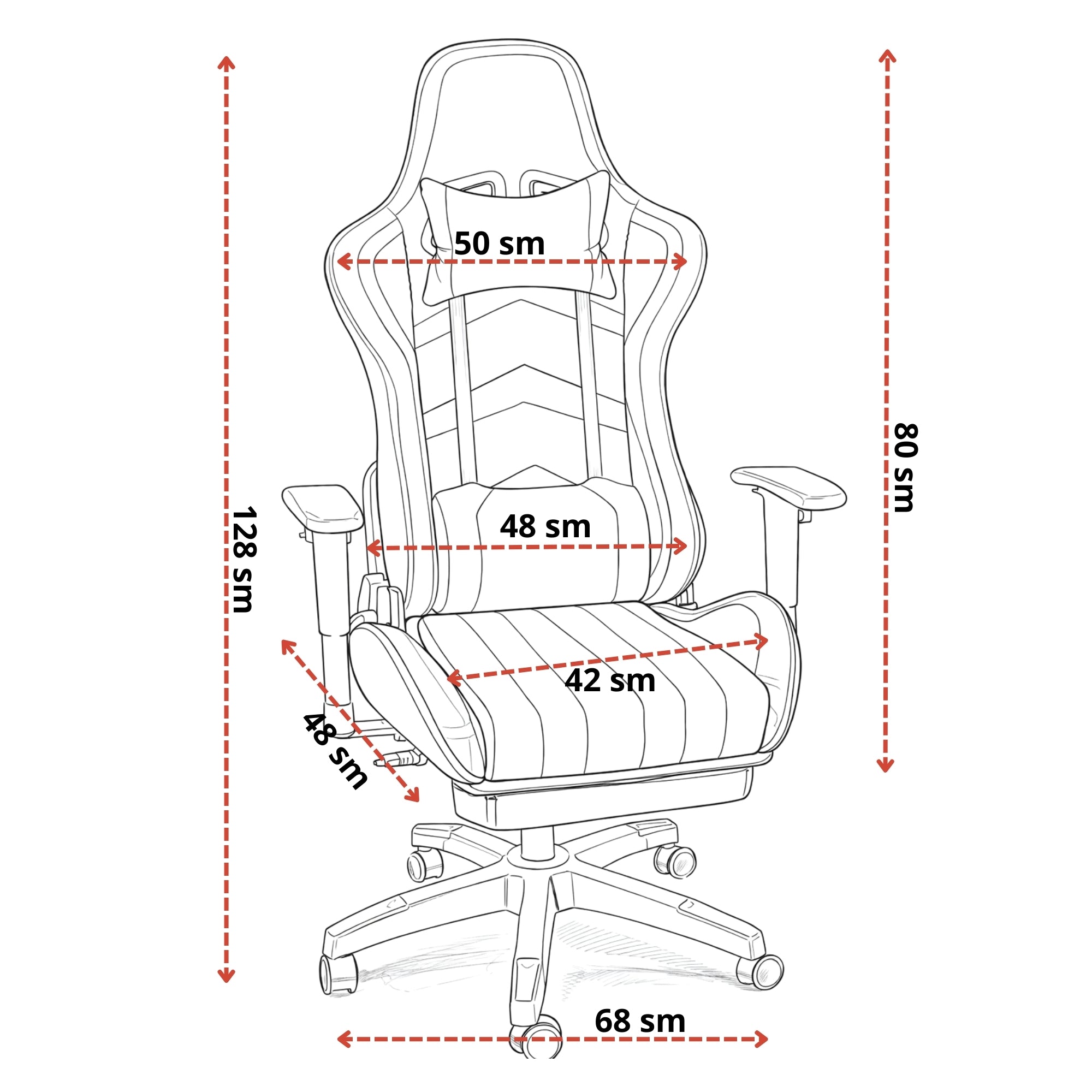 Furalux Gaming Chair with Footrest – Reclining Ergonomic Gaming Office Chair UAE