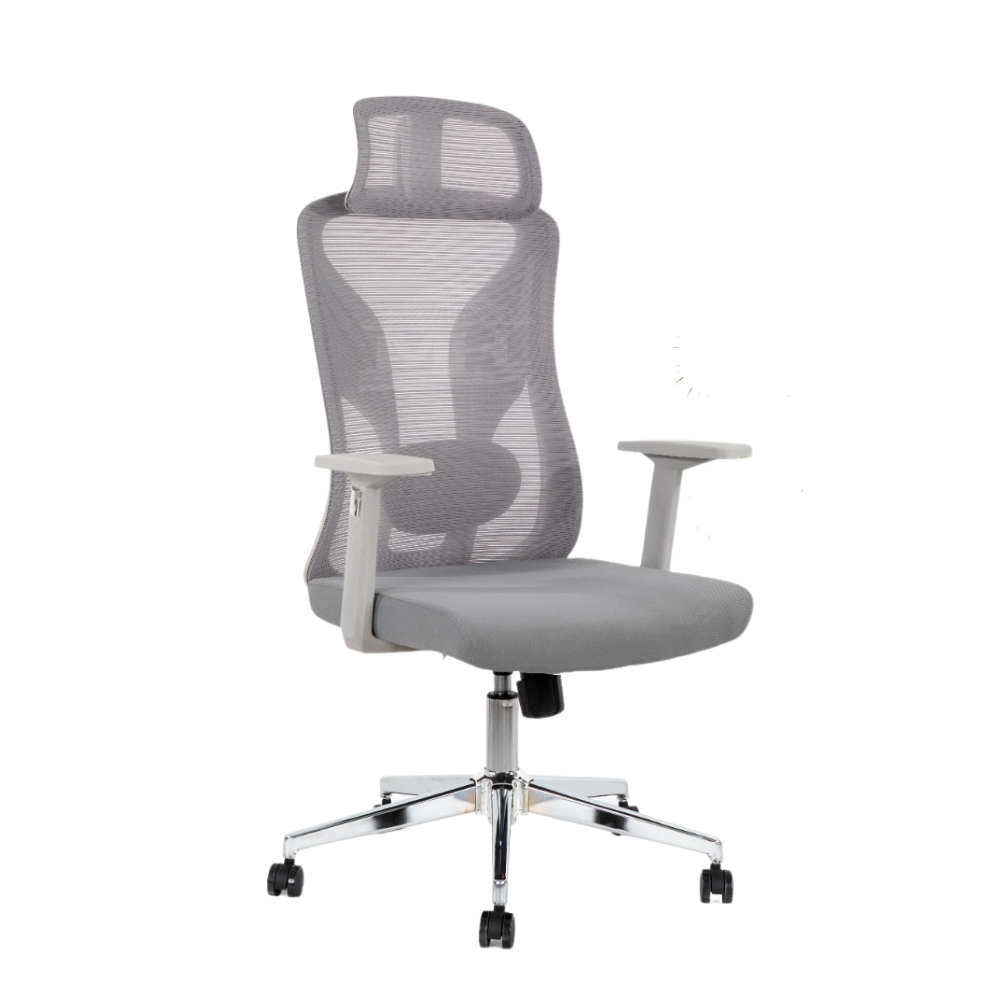 Furalux MH‑838H Ergonomic Mesh Office Chair with Headrest and Lumbar Support