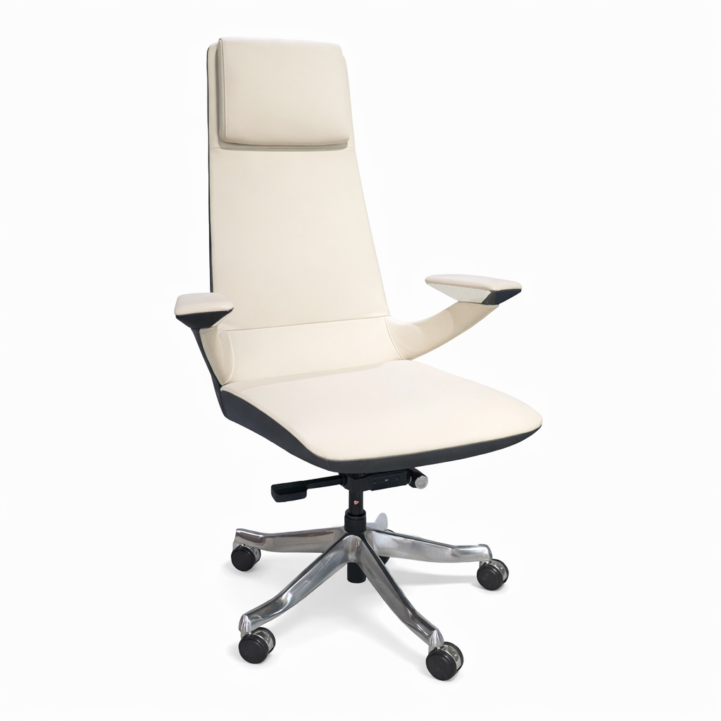 Furalux Solid Beige Executive Ergonomic Office Chair – Model OC‑93C