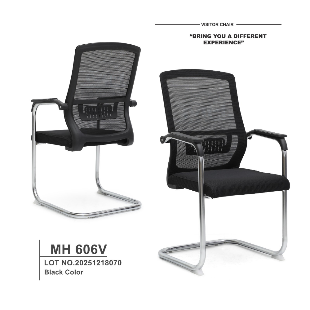 Furalux AeroMesh MH‑606V Visitor Office Chair– Modern Office Guest Seating
