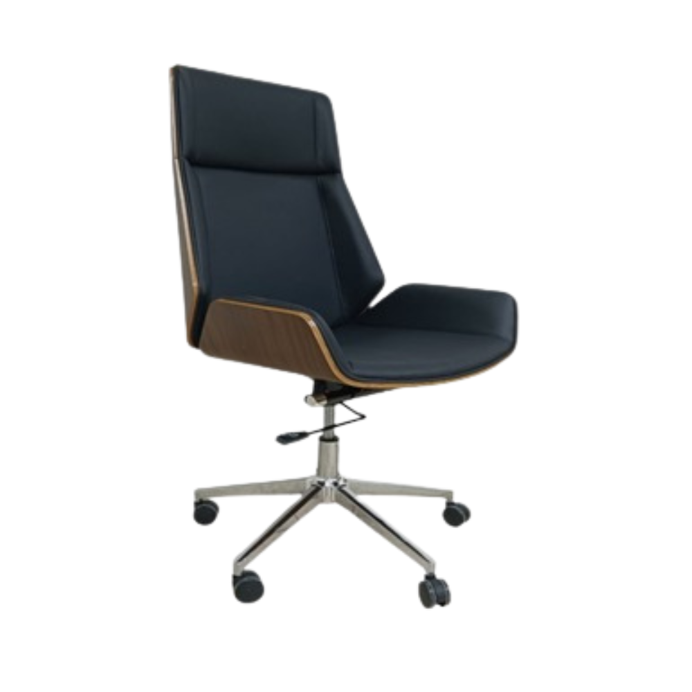 Furalux FR MR04H Executive Designer Chair (Walnut Finish)