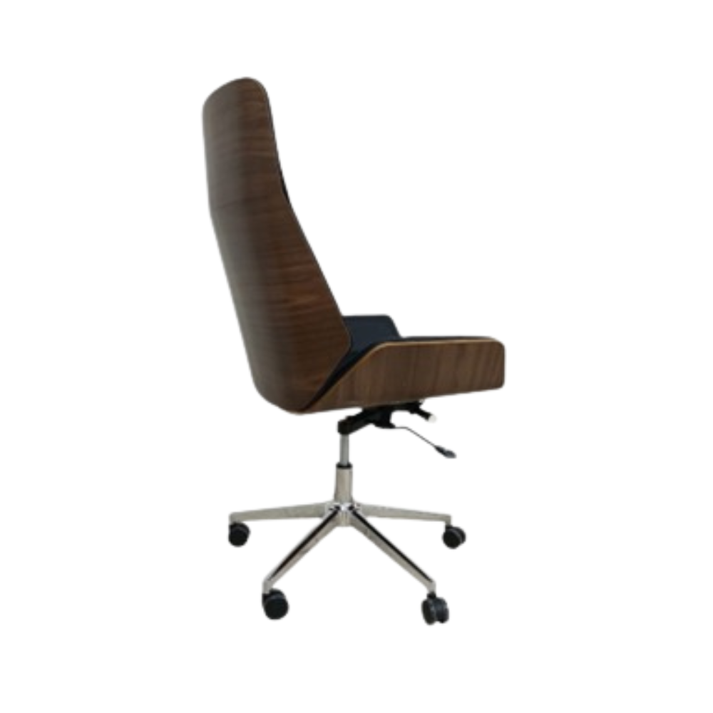 Furalux FR MR04H Executive Designer Chair (Walnut Finish)