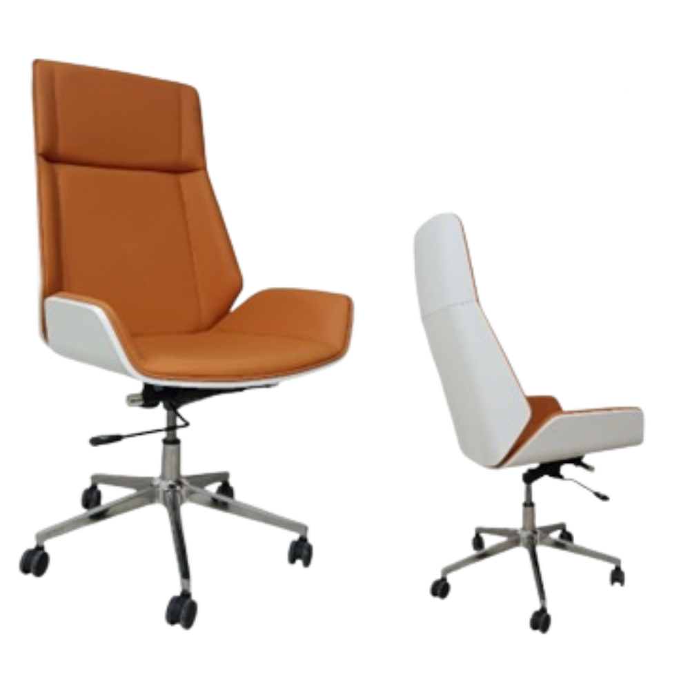 Furalux FR MR04H Executive Designer Chair (Walnut Finish)