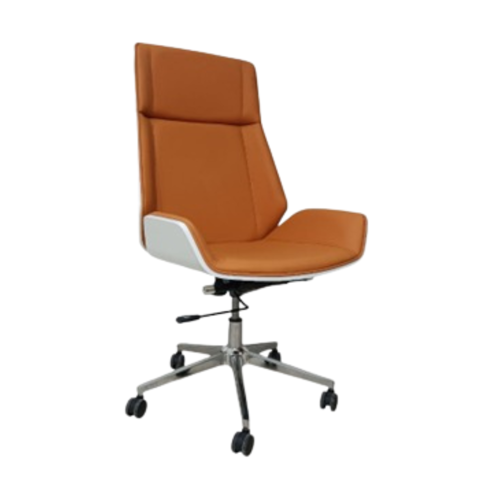 Furalux FR MR04H Executive Designer Chair (Walnut Finish)