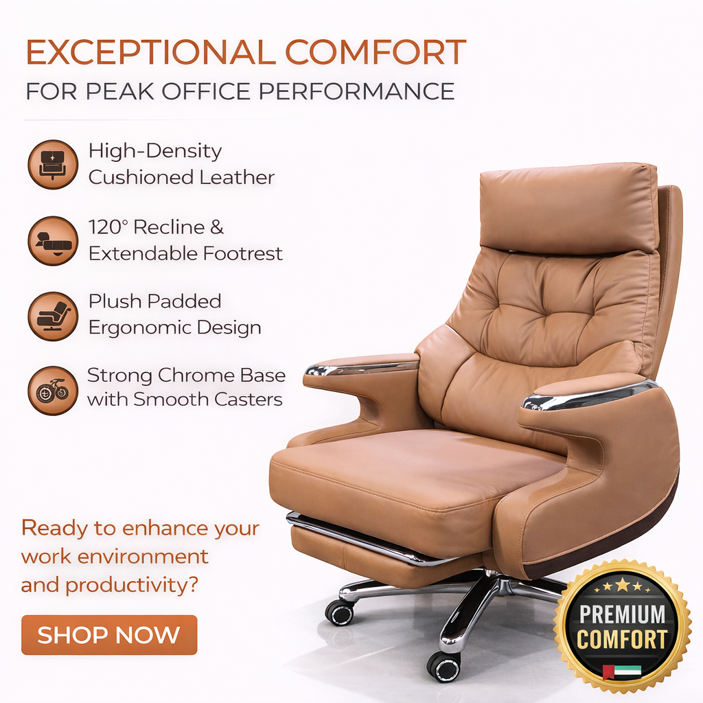 Furalux King Leather Executive Ergonomic Office Chair OC-097GW