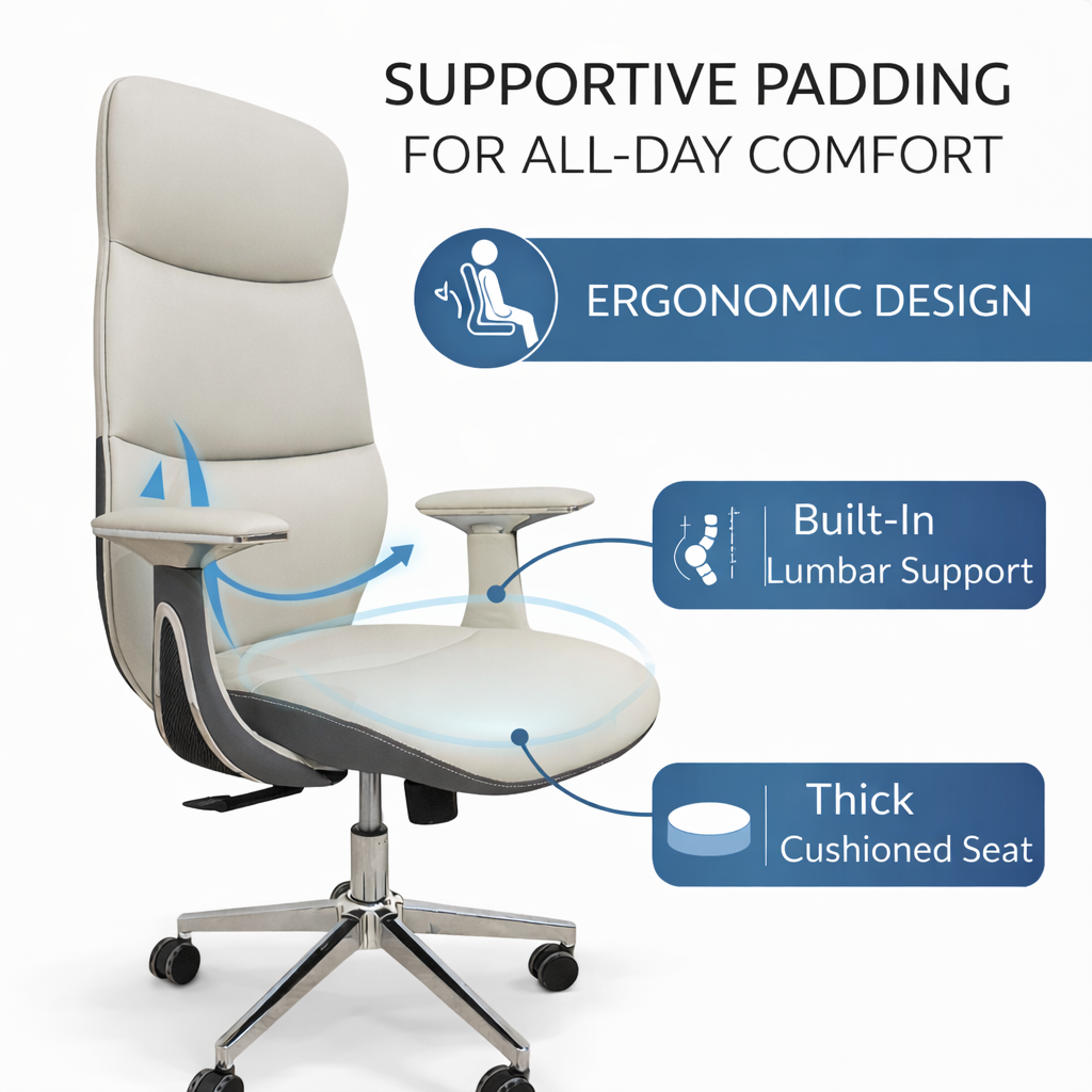 Furalux Kings, Office Chair – Eco Leather, Ergonomic High Back, 150kg A53