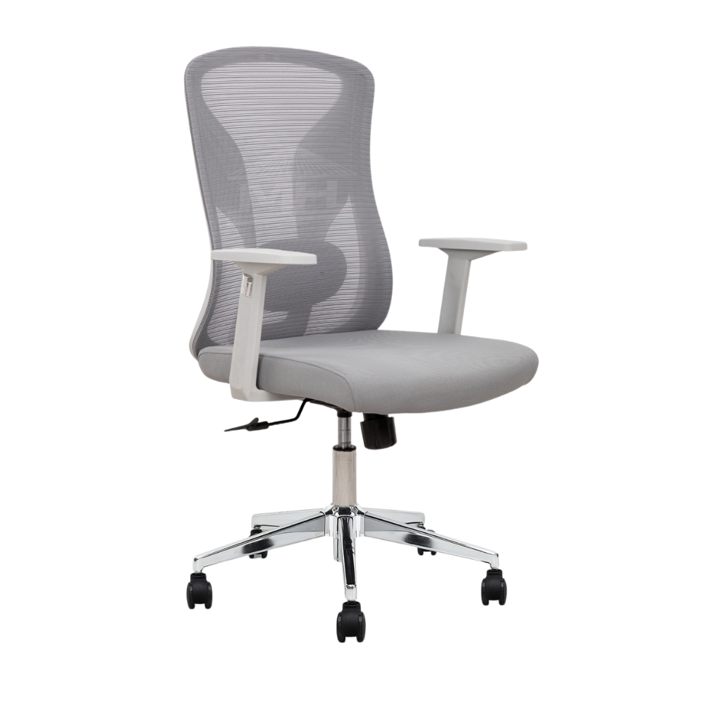 Furalux MH‑837 Ergonomic Mesh Office Chair with Lumbar Support – Black, Grey