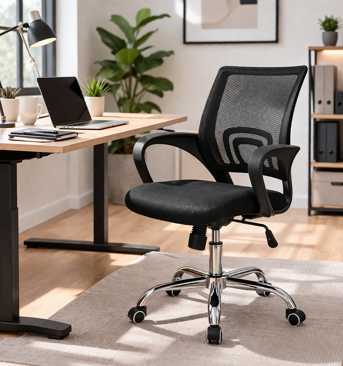 Casto 1041 Ergonomic Mesh Office Chair with Lumbar Support – Black
