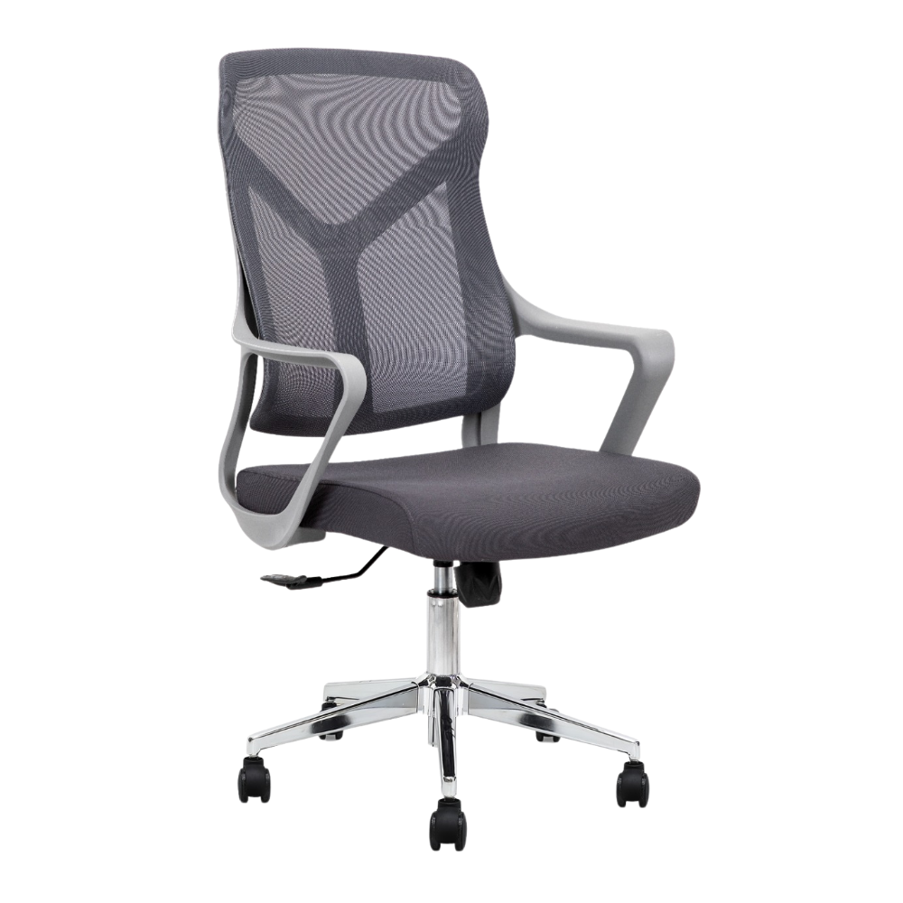 Furalux MH‑857 Ergonomic Mesh Office Chair with Lumbar Support – Black, Grey