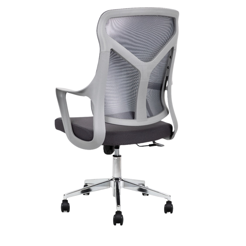 Furalux MH‑857 Ergonomic Mesh Office Chair with Lumbar Support – Black, Grey