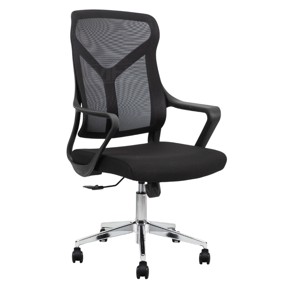 Furalux MH‑857 Ergonomic Mesh Office Chair with Lumbar Support – Black, Grey