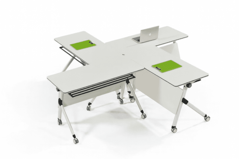 Furalux FR OT‑10 Folding Office Table – Modular Training Desk with Wheels UAE