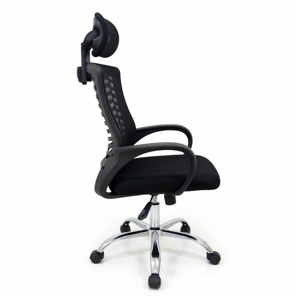 Furalux FR 5003 Ergonomic Mesh Office Chair with Headrest – Black UAE