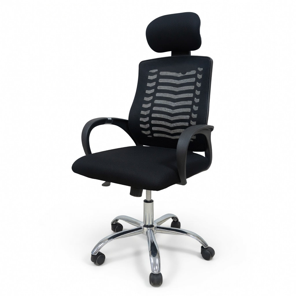 Furalux FR 5003 Ergonomic Mesh Office Chair with Headrest – Black UAE