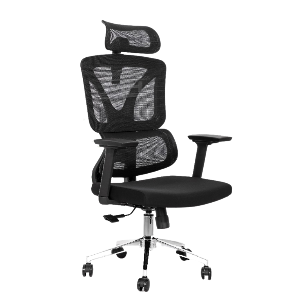 Furalux MH‑774‑BF Ergonomic Mesh Office Chair with Headrest and Lumbar Support