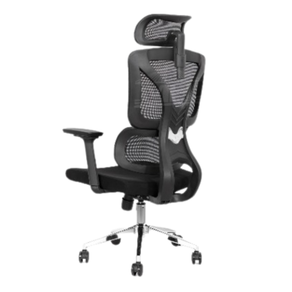 Furalux MH‑774‑BF Ergonomic Mesh Office Chair with Headrest and Lumbar Support