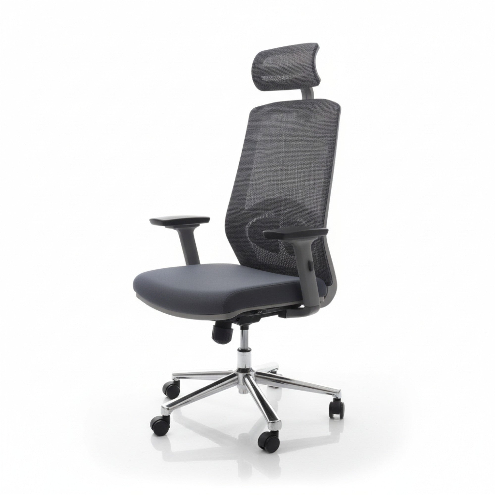 Furalux MAF‑2259 Ergonomic Mesh Office Chair with Headrest & Lumbar Support