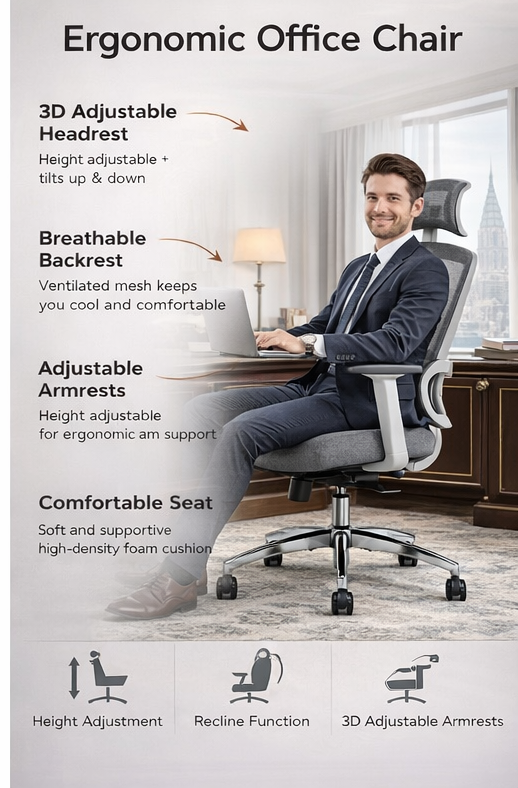 Furalux Ergo Mesh MH 778 Office Chair