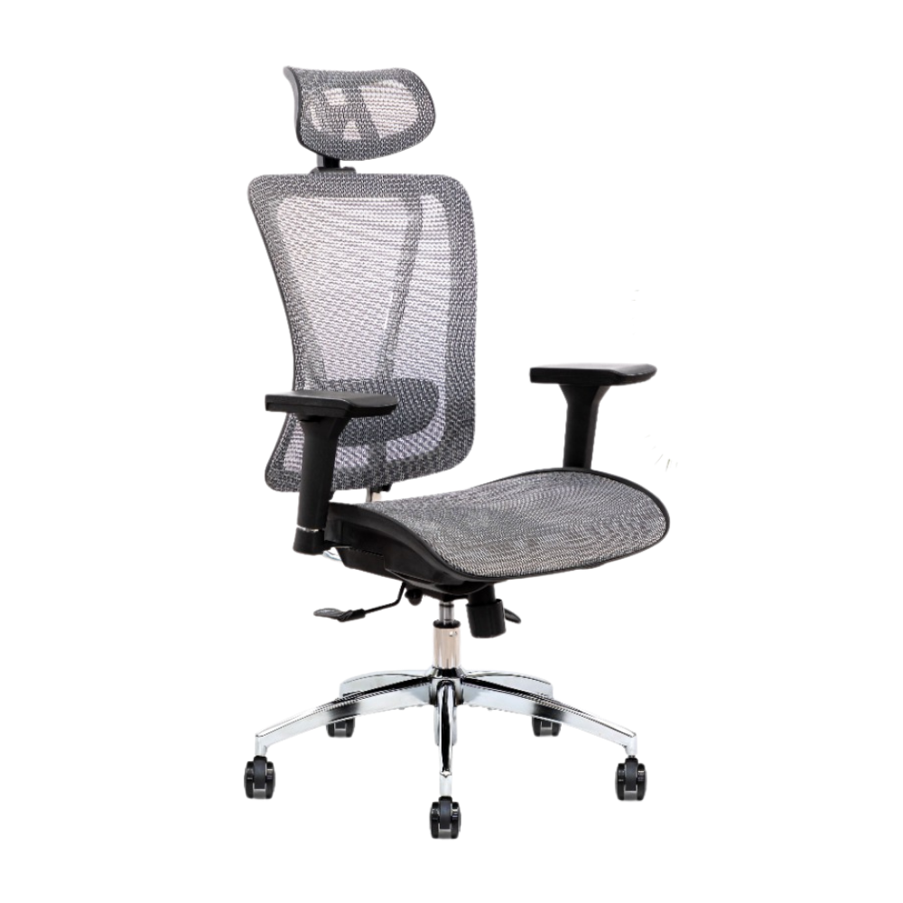 Furalux MH‑770 Ergonomic Mesh Office Chair with Headrest & 3D Armrests