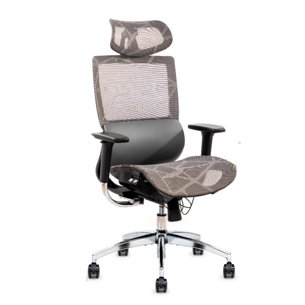 Furalux MH‑771 Ergonomic Mesh Office Chair with Headrest, 3D Armrests & Seat Slider