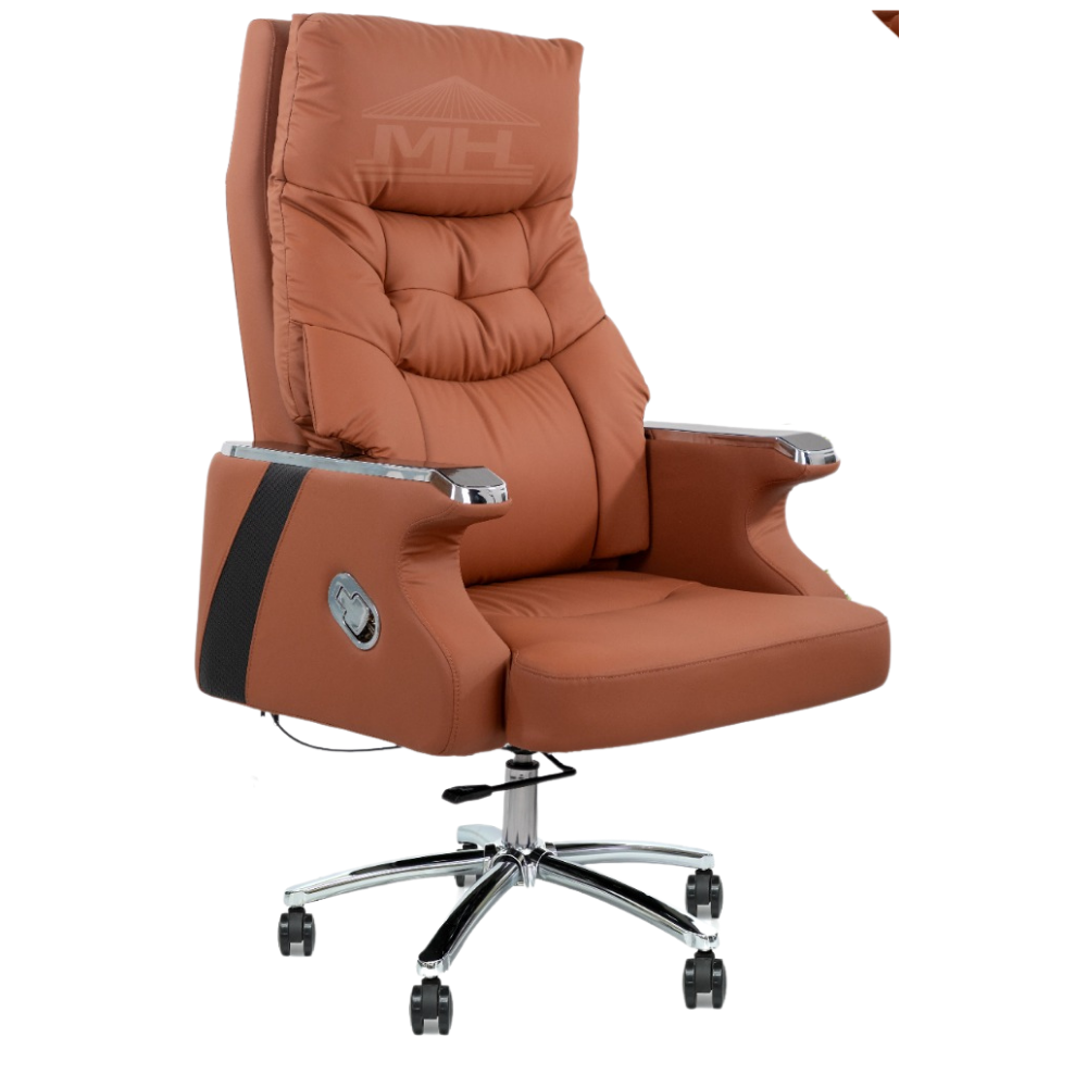 Furalux MH BOSS 08 Executive Reclining Office Chair – Brown and Grey  Eco Leather