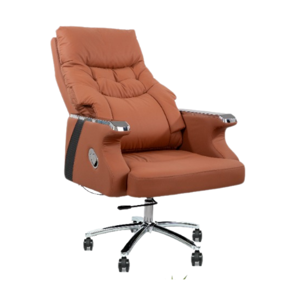 Furalux MH BOSS 08 Executive Reclining Office Chair – Brown and Grey  Eco Leather
