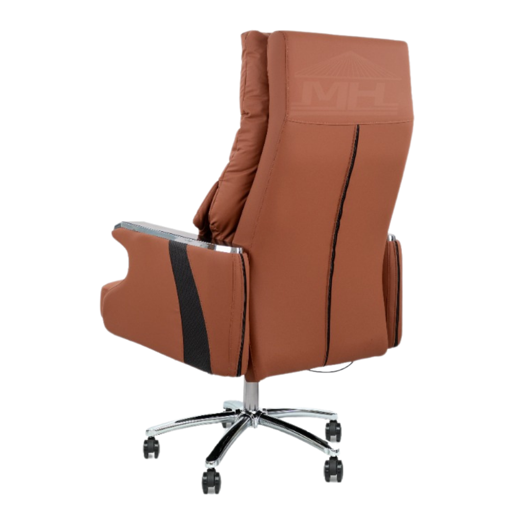 Furalux MH BOSS 08 Executive Reclining Office Chair – Brown and Grey  Eco Leather