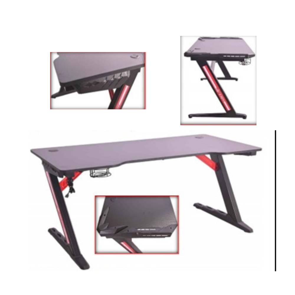 Furalux FR 2007 Gaming Desk with LED Lights – Modern Computer Table UAE