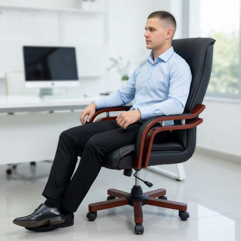 Furalux FR 9988 Executive Office Chair – PU Leather Boss Chair UAE