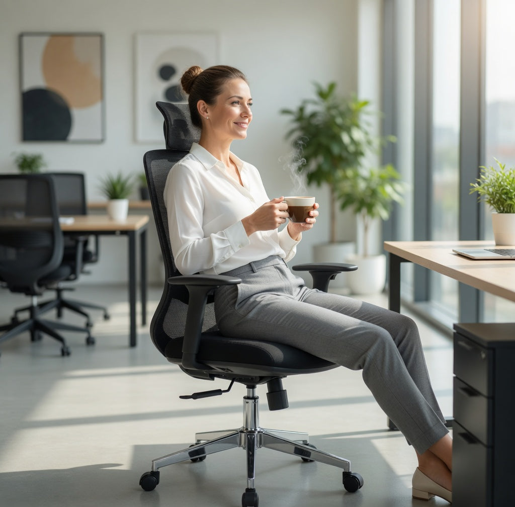 Furalux FR 2256 Ergonomic Mesh Office Chair with Headrest