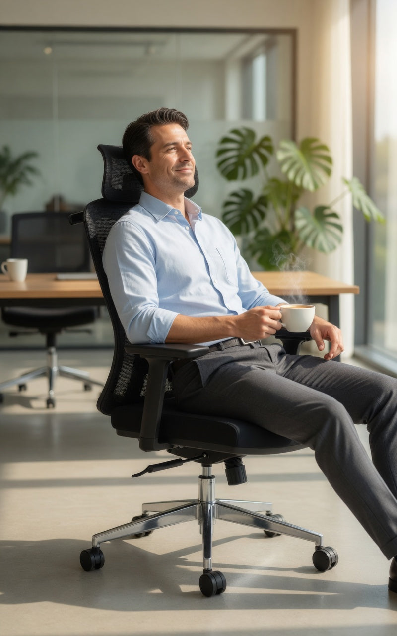 Furalux FR-2558 Ergonomic Mesh Office Chair with Headrest