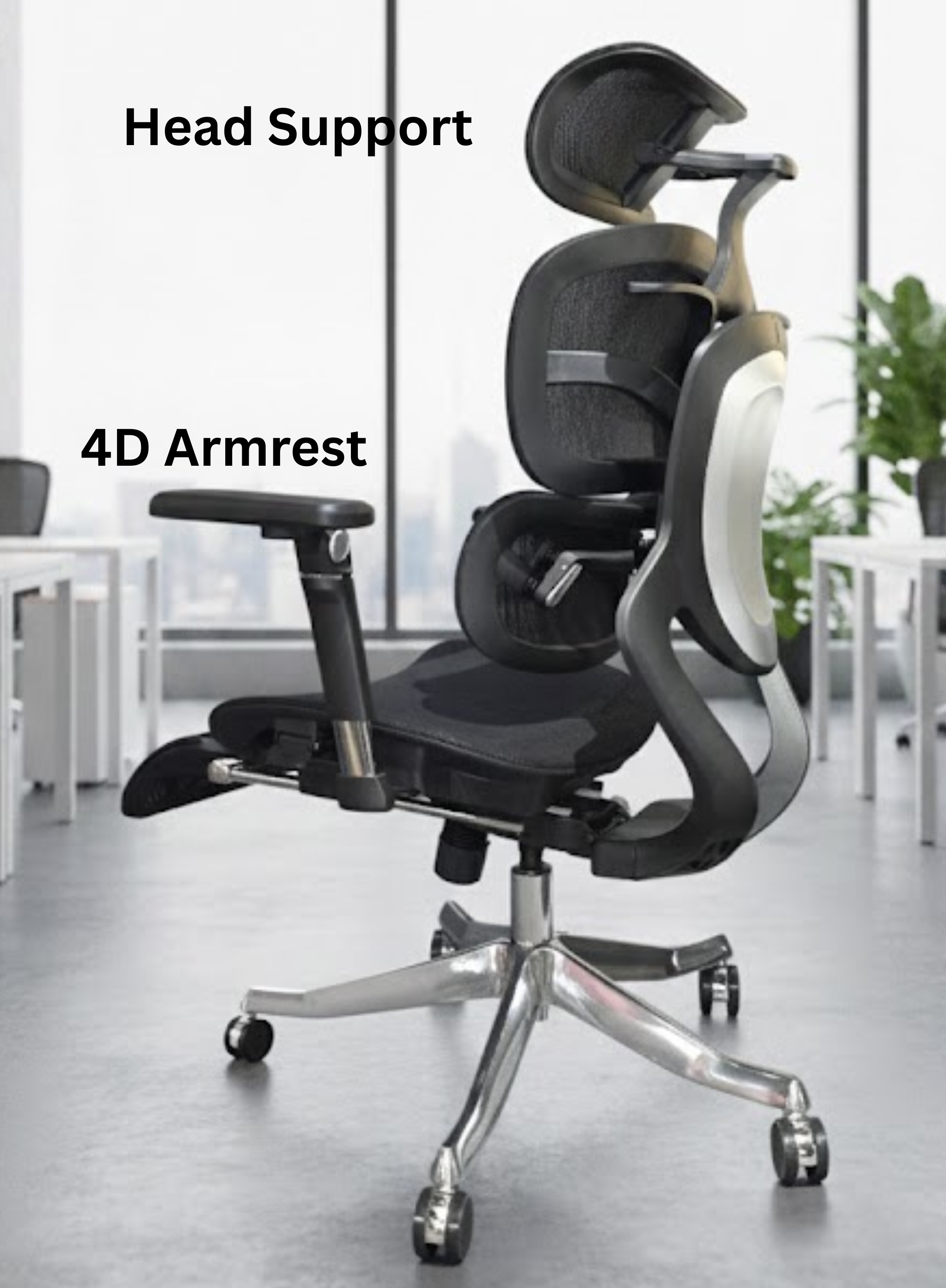 FURA ERGO PRO MAX- Premium Ergonomic Office Chair with Footrest (Up to 150 kg) 092GW