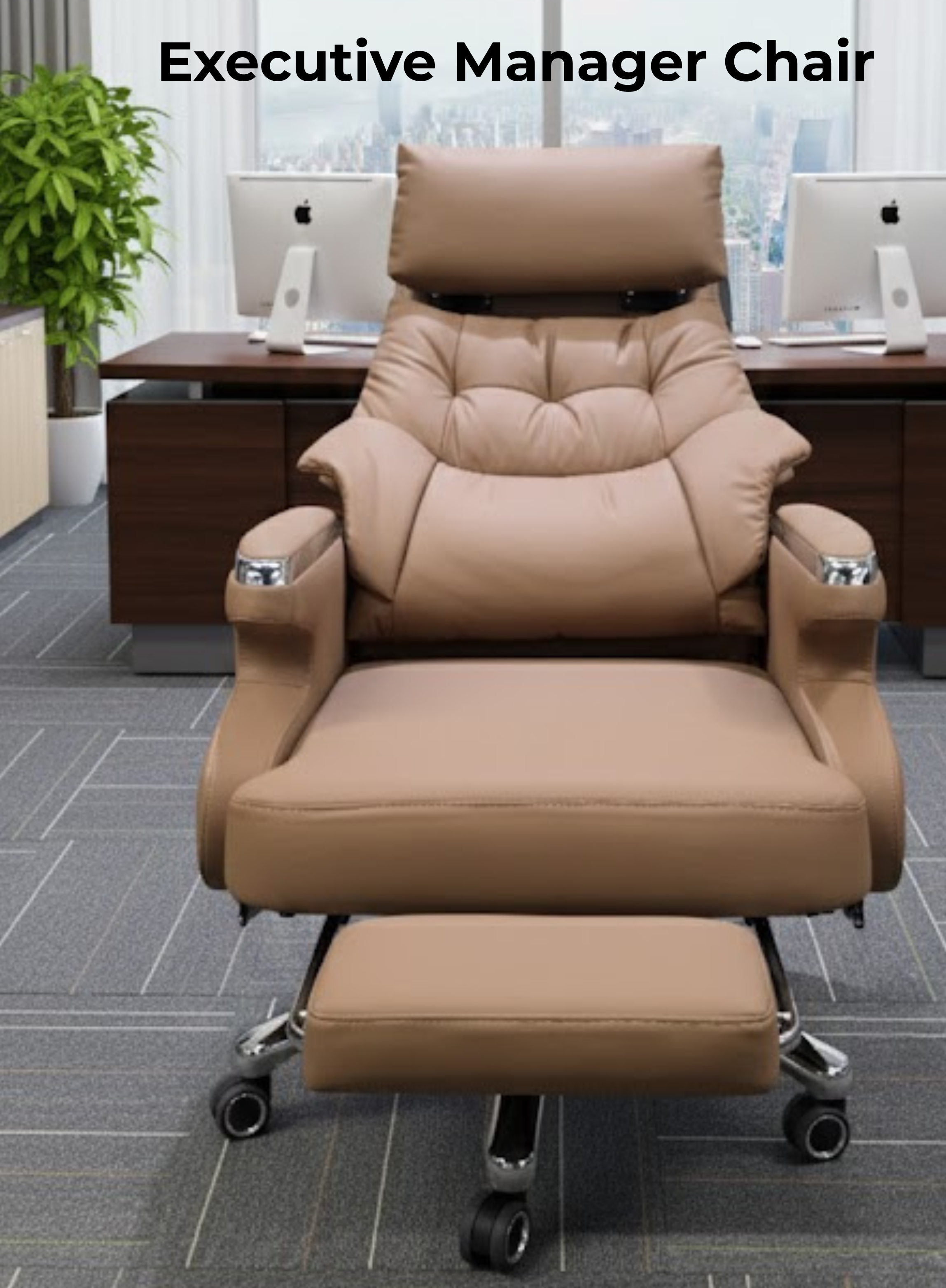 Furalux King Leather Executive Ergonomic Office Chair OC-097GW