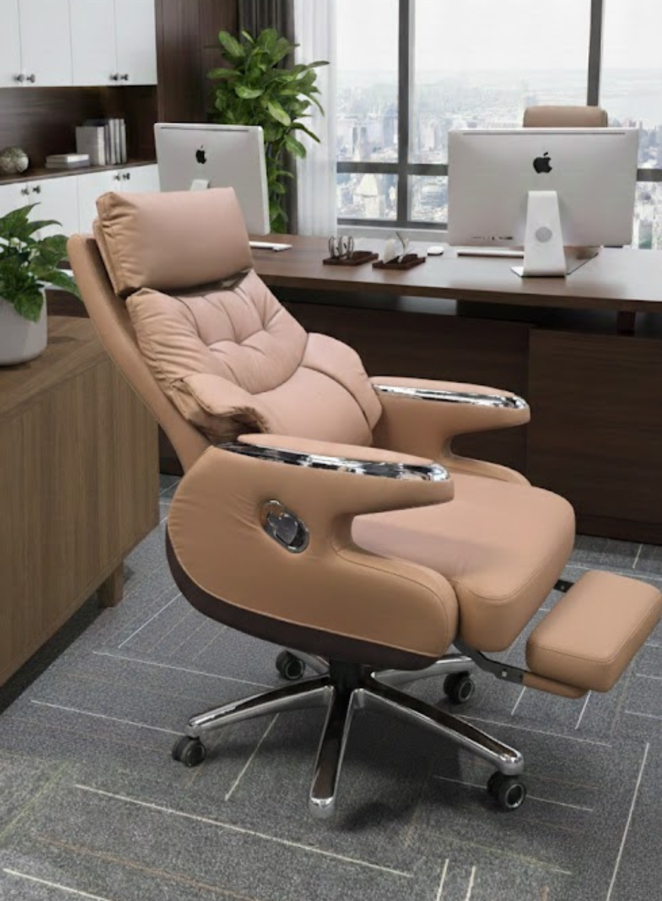 Furalux King Leather Executive Ergonomic Office Chair OC-097GW