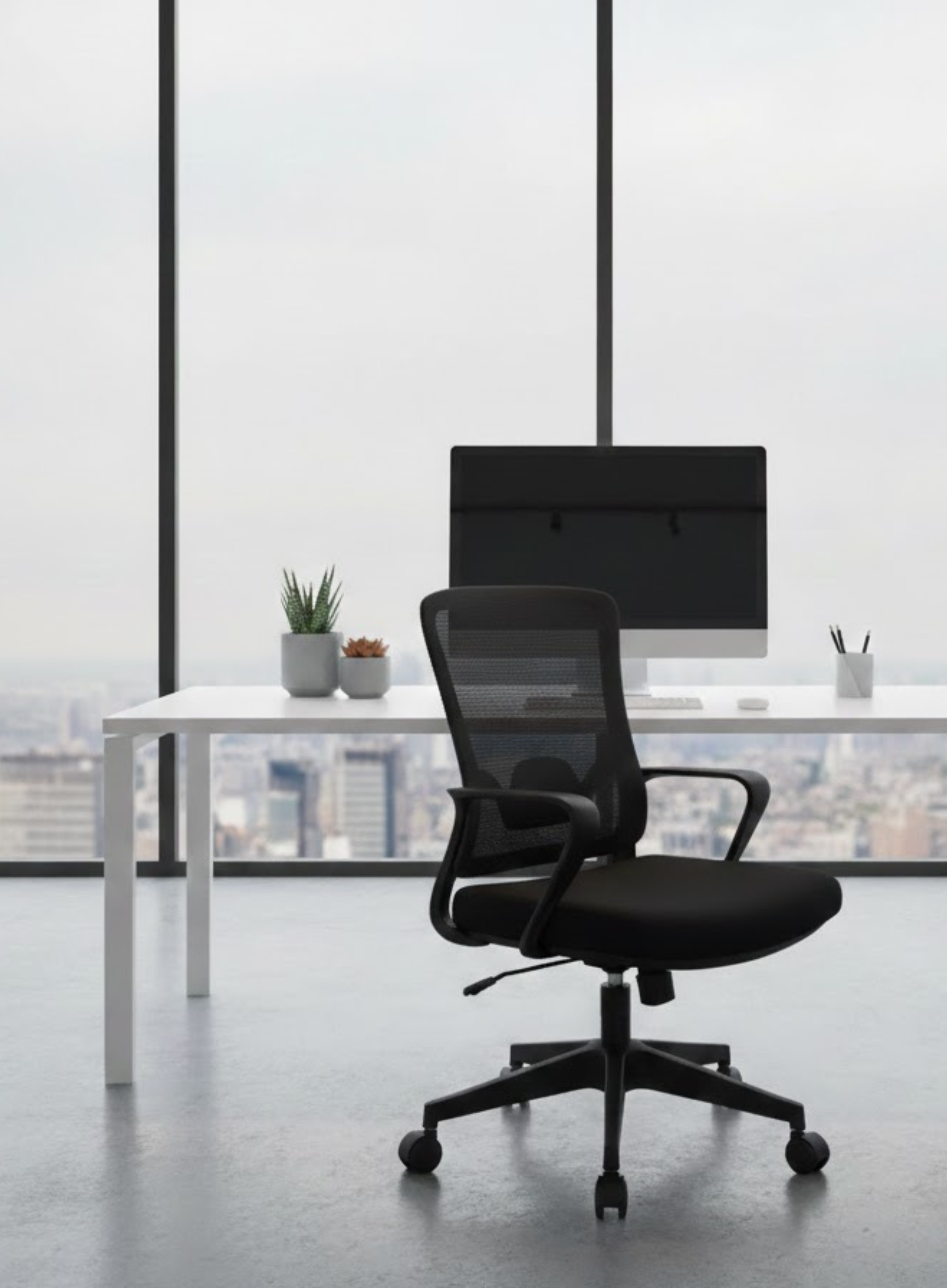 Furalux Aero Basic black office chair mech ergonomic TT-015