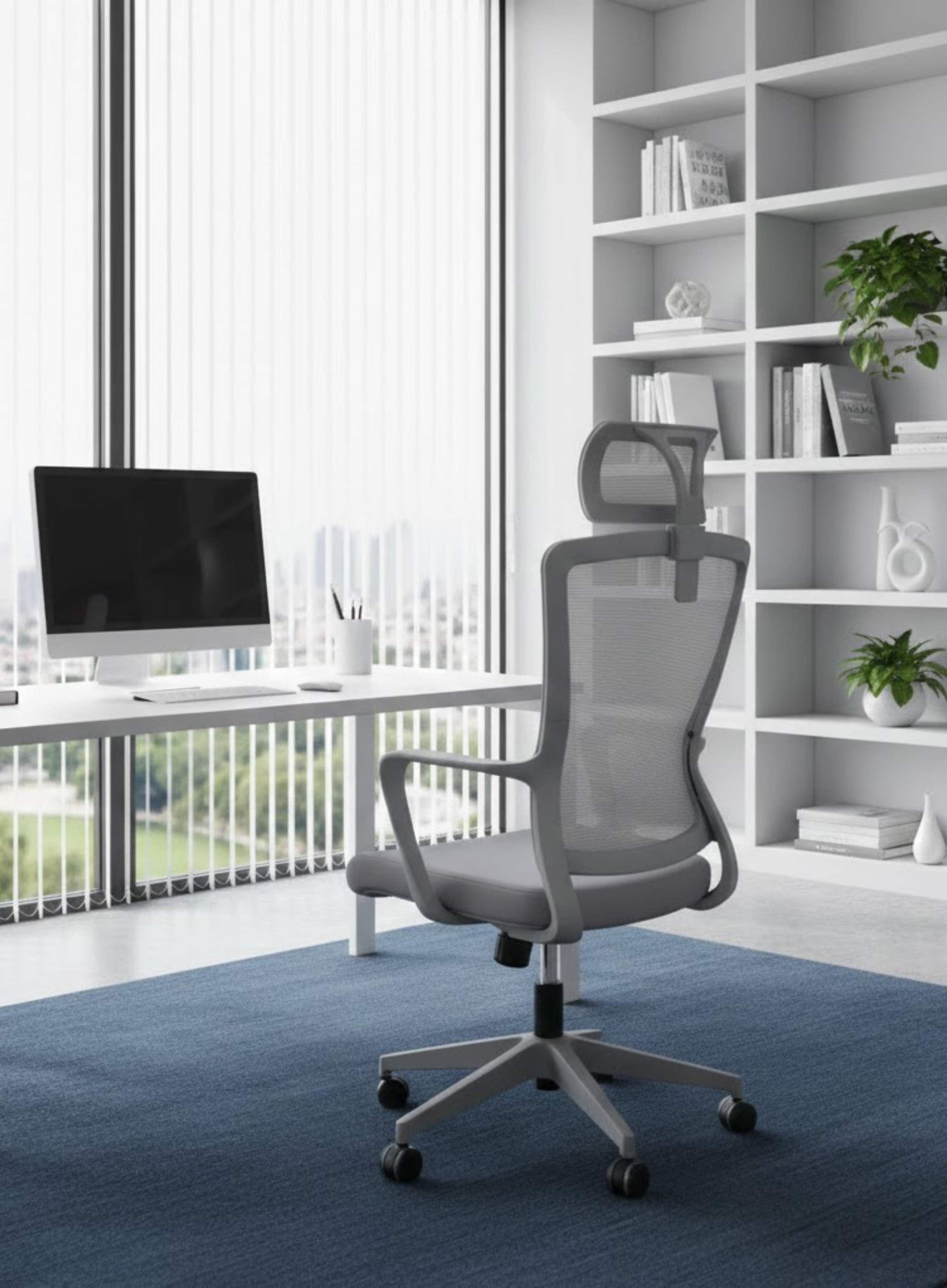 Aero Active Gree Ergonomic Office Chair with Mesh Back Support, Adjustable Features,  Modern Design (Gree)