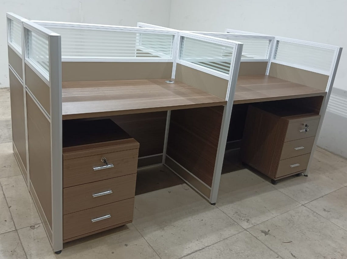 Furalux FR 634 4‑Person Office Workstation – Modular Desk System UAE