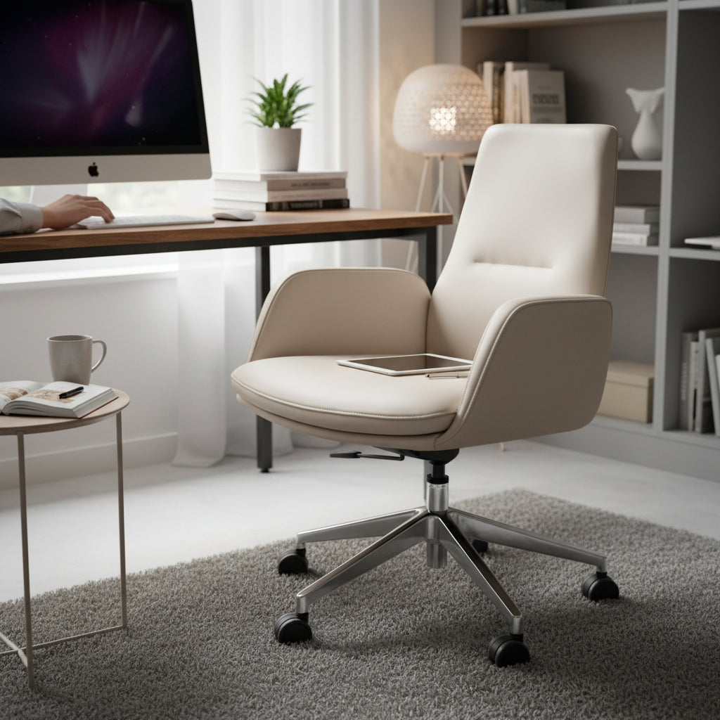 Furalux GA83M Mid Back Executive Office Chair – Eco Leather Swivel Chair