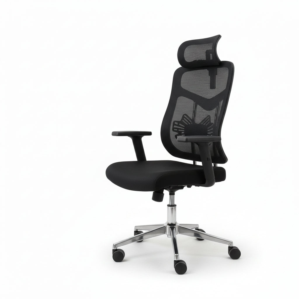 Furalux FR 8001 Ergonomic Mesh Office Chair with Headrest & Lumbar Support