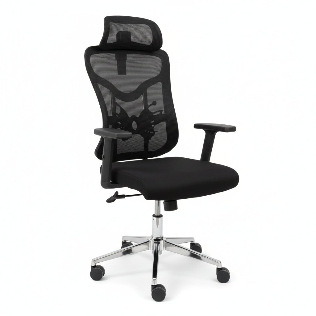 Furalux FR 8001 Ergonomic Mesh Office Chair with Headrest & Lumbar Support