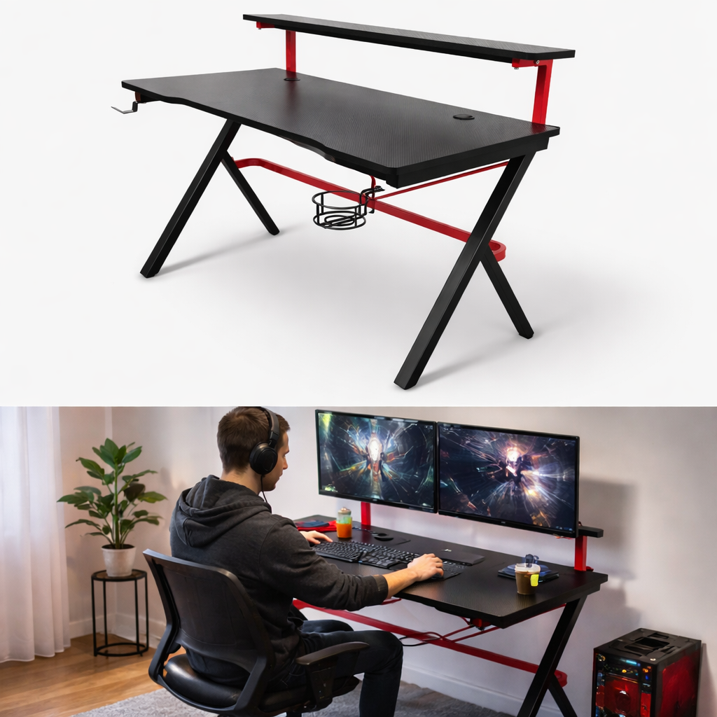 Furalux FR 1925 Gaming Desk with Monitor Shelf – Computer Table UAE