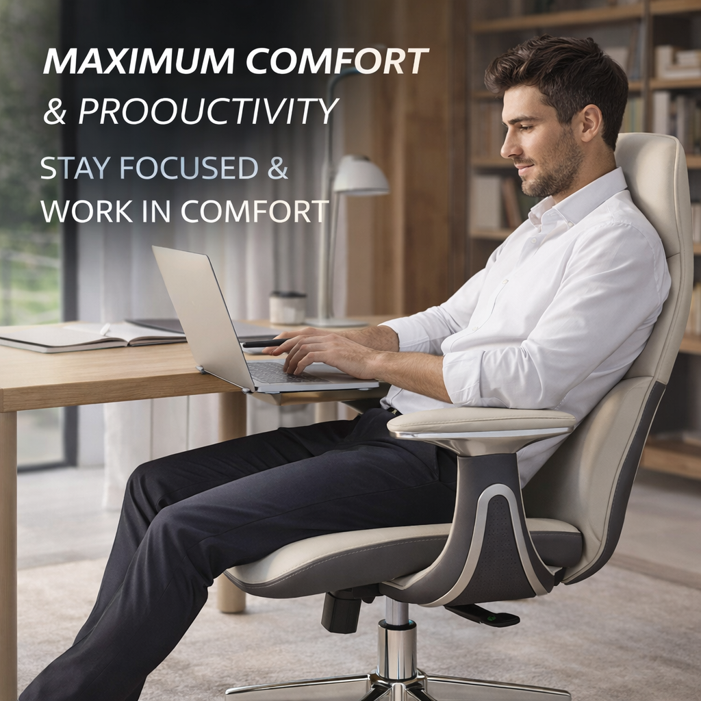 Furalux Kings, Office Chair – Eco Leather, Ergonomic High Back, 150kg A53