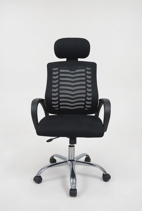 Furalux FR 5003 Ergonomic Mesh Office Chair with Headrest – Black UAE